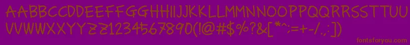 Lisätietoja ChamomileTeaRg-fontista ChamomileTeaRg-fontti – ruskeat fontit violetilla taustalla