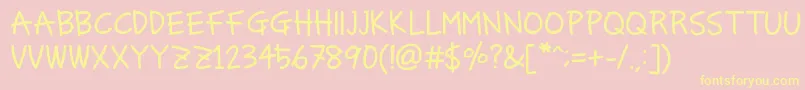 ChamomileTeaRg Font – Yellow Fonts on Pink Background