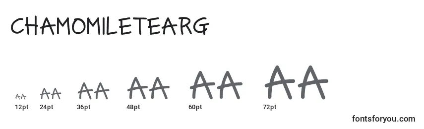ChamomileTeaRg Font Sizes
