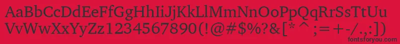 LeedsCyrKoi81Normal Font – Black Fonts on Red Background