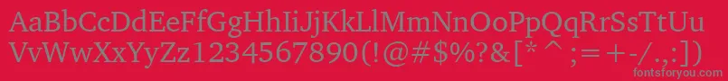 フォントLeedsCyrKoi81Normal – 赤い背景に灰色の文字