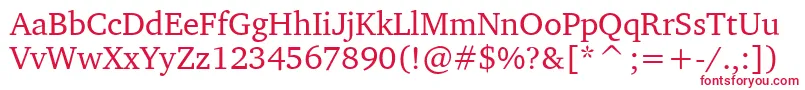 LeedsCyrKoi81Normal Font – Red Fonts on White Background