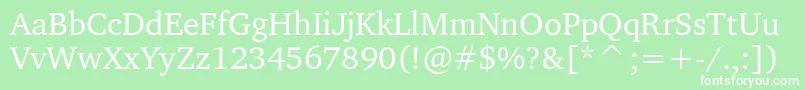 フォントLeedsCyrKoi81Normal – 緑の背景に白い文字