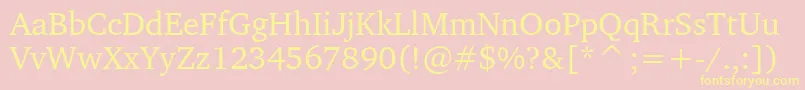 LeedsCyrKoi81Normal Font – Yellow Fonts on Pink Background