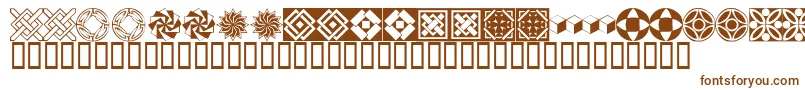 Шрифт KrFleurishDeco – коричневые шрифты на белом фоне