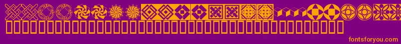 KrFleurishDeco Font – Orange Fonts on Purple Background