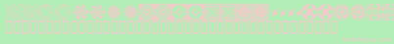 KrFleurishDeco Font – Pink Fonts on Green Background