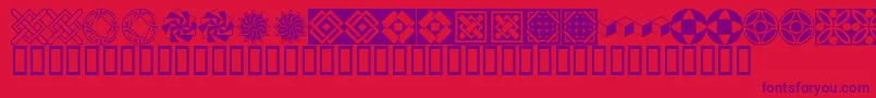 KrFleurishDeco Font – Purple Fonts on Red Background