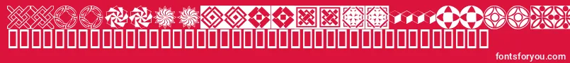 フォントKrFleurishDeco – 赤い背景に白い文字