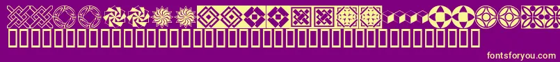 KrFleurishDeco Font – Yellow Fonts on Purple Background