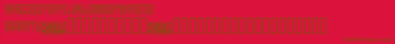 XspikedRegular Font – Brown Fonts on Red Background