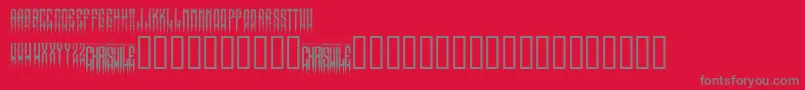 XspikedRegular Font – Gray Fonts on Red Background