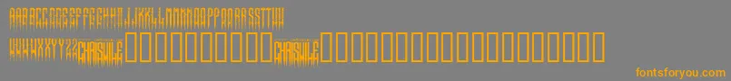 XspikedRegular-Schriftart – Orangefarbene Schriften auf grauem Hintergrund