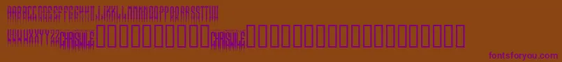 Шрифт XspikedRegular – фиолетовые шрифты на коричневом фоне