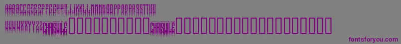 Шрифт XspikedRegular – фиолетовые шрифты на сером фоне
