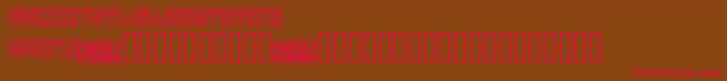 XspikedRegular Font – Red Fonts on Brown Background