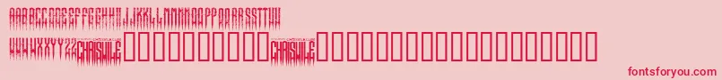 XspikedRegular Font – Red Fonts on Pink Background