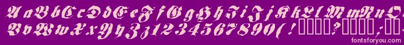 Frakt ffy Font – Pink Fonts on Purple Background