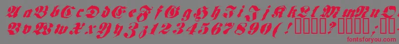 Frakt ffy Font – Red Fonts on Gray Background