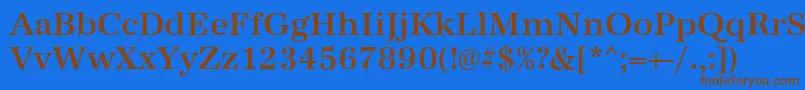 Czcionka AntiquastdMediumRegular – brązowe czcionki na niebieskim tle