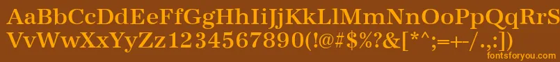 AntiquastdMediumRegular Font – Orange Fonts on Brown Background