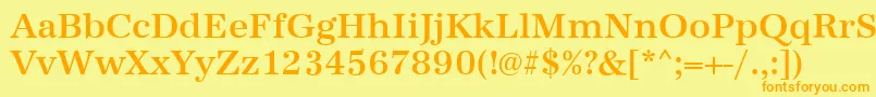 AntiquastdMediumRegular Font – Orange Fonts on Yellow Background