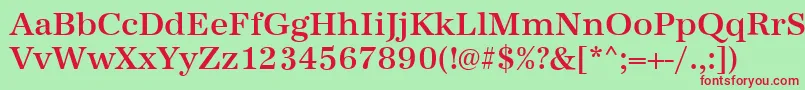 AntiquastdMediumRegular Font – Red Fonts on Green Background