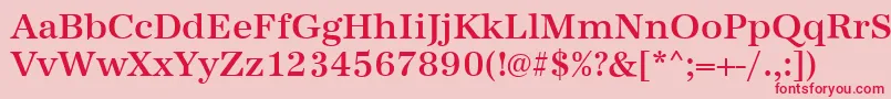 AntiquastdMediumRegular Font – Red Fonts on Pink Background