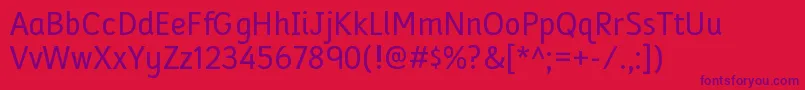 FolderrgRegular Font – Purple Fonts on Red Background