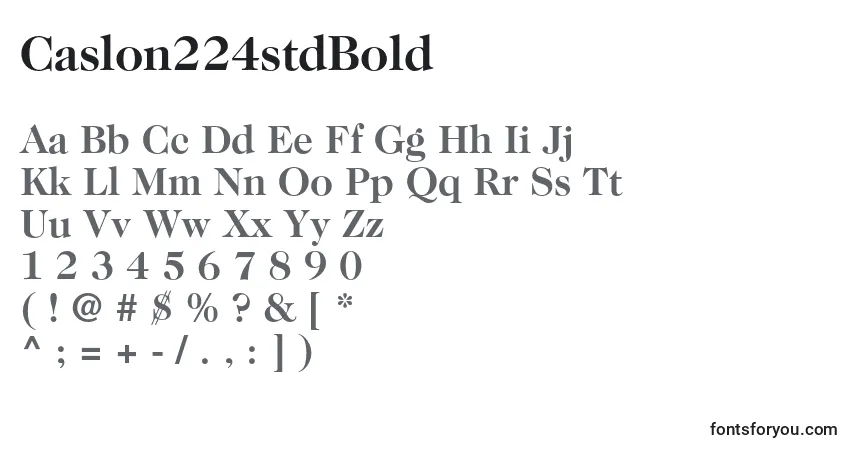 Caslon224stdBold-fontti – aakkoset, numerot, erikoismerkit