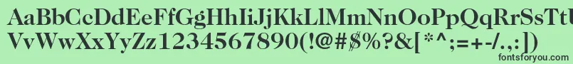 Шрифт Caslon224stdBold – чёрные шрифты на зелёном фоне