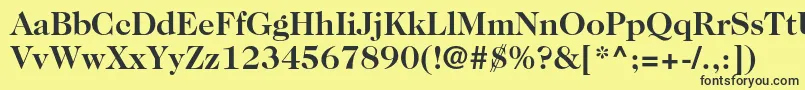 Шрифт Caslon224stdBold – чёрные шрифты на жёлтом фоне