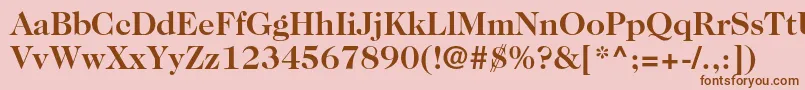 Шрифт Caslon224stdBold – коричневые шрифты на розовом фоне