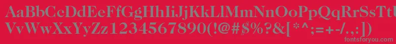 Caslon224stdBold Font – Gray Fonts on Red Background