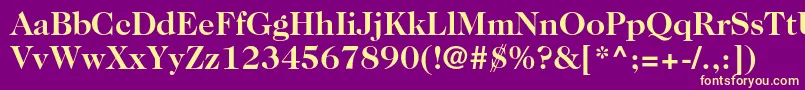 Шрифт Caslon224stdBold – жёлтые шрифты на фиолетовом фоне