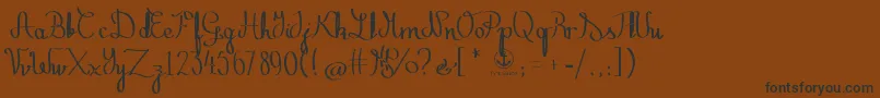 ZephirothStraight-Schriftart – Schwarze Schriften auf braunem Hintergrund