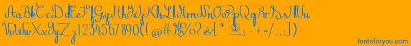 More about ZephirothStraight Font ZephirothStraight Font – Blue Fonts on Orange Background