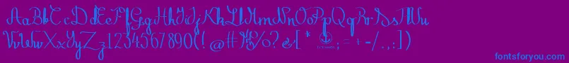 ZephirothStraight Font – Blue Fonts on Purple Background