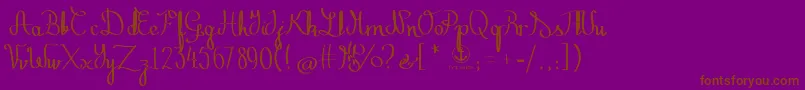 ZephirothStraight Font – Brown Fonts on Purple Background