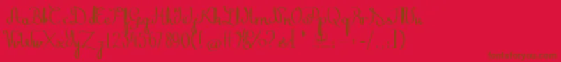 ZephirothStraight Font – Brown Fonts on Red Background