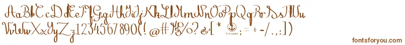 Шрифт ZephirothStraight – коричневые шрифты на белом фоне