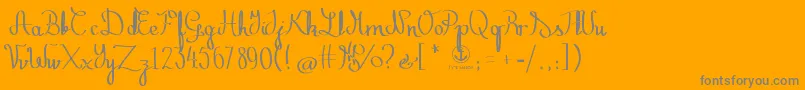 ZephirothStraight Font – Gray Fonts on Orange Background