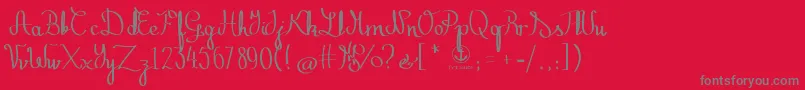 ZephirothStraight Font – Gray Fonts on Red Background