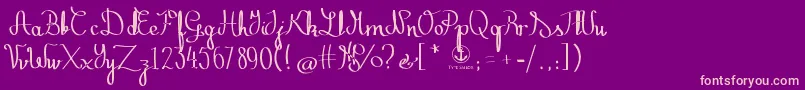ZephirothStraight Font – Pink Fonts on Purple Background