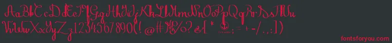 ZephirothStraight Font – Red Fonts on Black Background