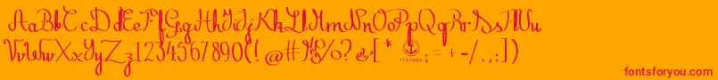 ZephirothStraight Font – Red Fonts on Orange Background