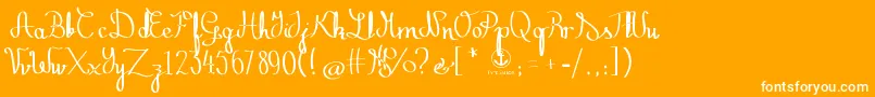 ZephirothStraight Font – White Fonts on Orange Background