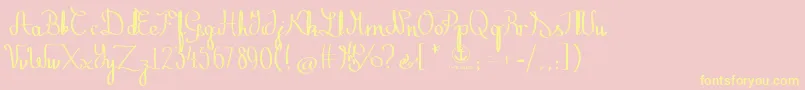 ZephirothStraight Font – Yellow Fonts on Pink Background