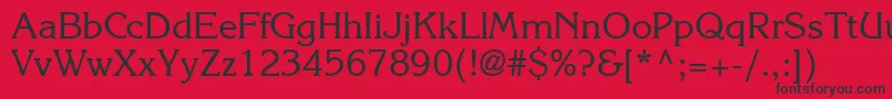 KolibridbNormal Font – Black Fonts on Red Background