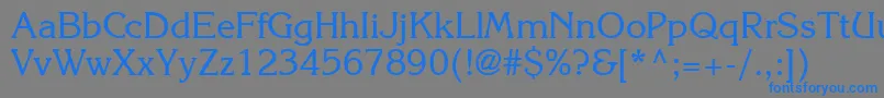 フォントKolibridbNormal – 灰色の背景に青い文字